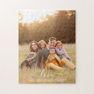 Puzzle Recuerdo Personalizado con Foto y Apellido de Fami