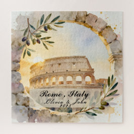 Puzzle Recuerdo personalizado de luna de miel o vacacione