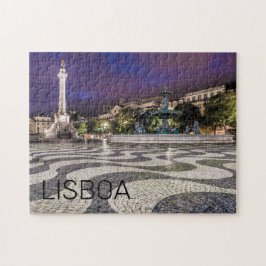 Puzzle Recuerdos de vacaciones en la plaza Rossio de Lisb