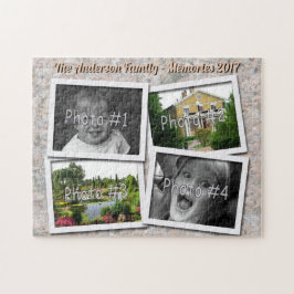 Puzzle Recuerdos familiares 4 x fotos de Personalizados e