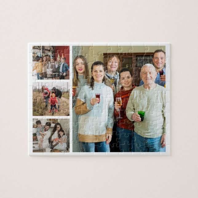 Puzzle Recuerdos valorados: Personalizable 4 Collage de f (Horizontal)
