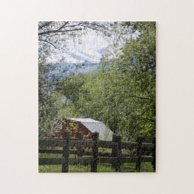 Puzzle Red Barn (Vertical)