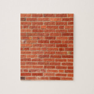 Puzzle Red Brick Wall Texture Background