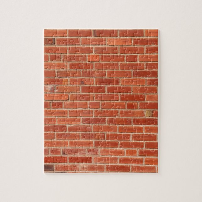 Puzzle Red Brick Wall Texture Background (Vertical)