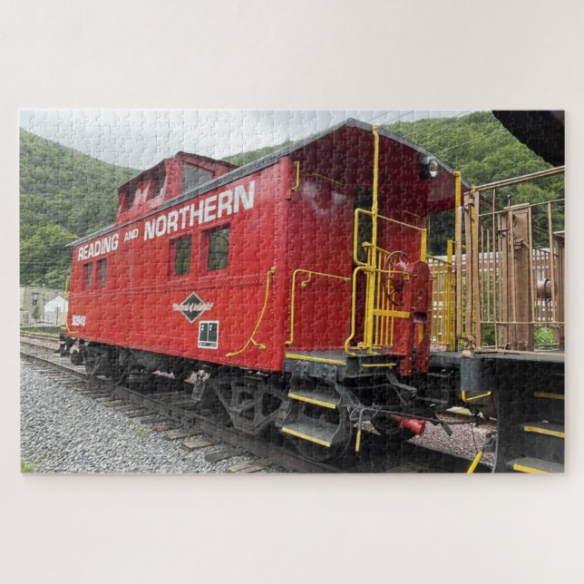 Puzzle Red Caboose (Horizontal)