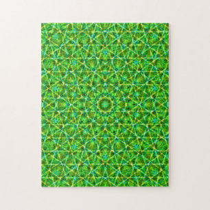 Puzzle Red caleidoscópica verde/Red Kaleidoscopio Verde