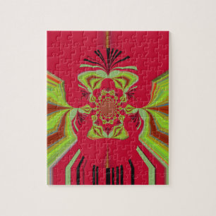 Puzzle Red Hakuna Matata pattern