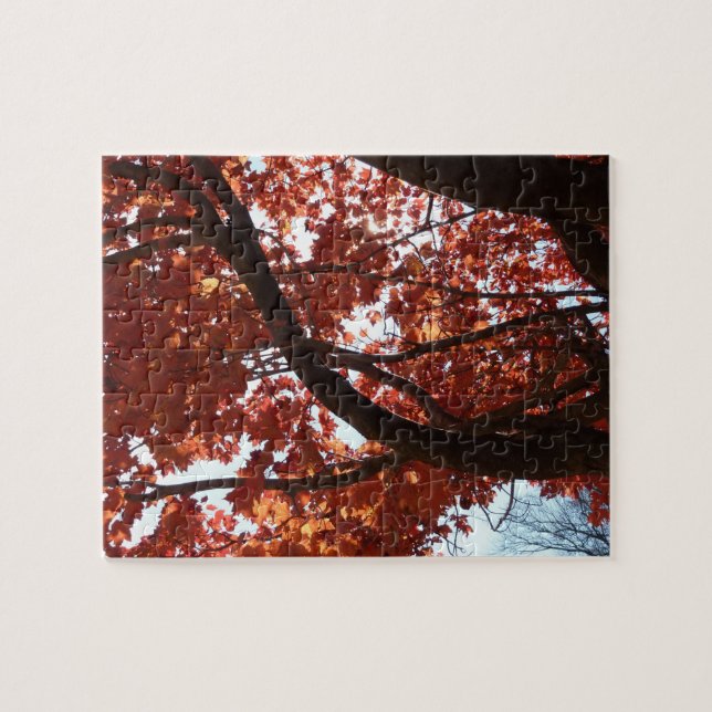 Puzzle Red Maple Branches Autumn Colors (Horizontal)