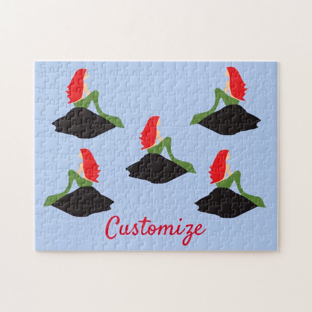 Puzzle Red Mermaid Sitting Thunder_Cove (Horizontal)