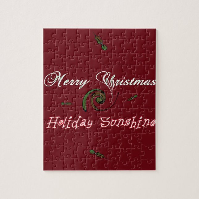 Puzzle Red Merry Christmas Holiday Sunshine Wishes.png (Vertical)