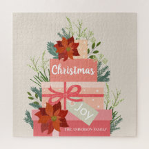 Red Poinsettia Christma Joy personalizado