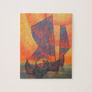 Puzzle Red Sails in the Sunset Cubist Junk Resumen