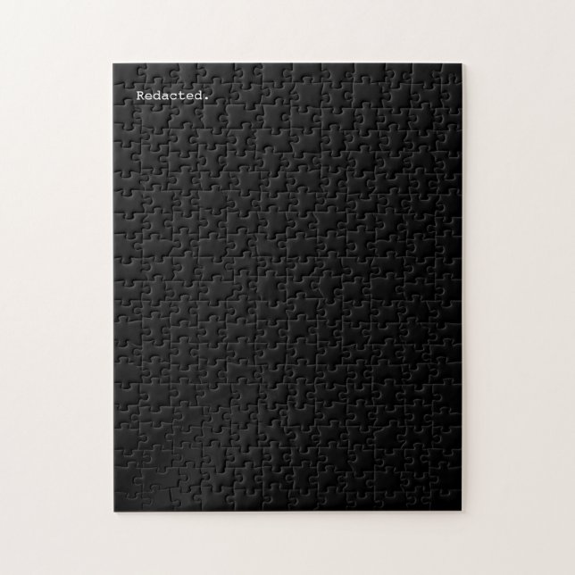 Puzzle Redactado| Gracioso negro sólido (Vertical)