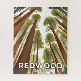 Puzzle Redwood Trees | National Park Watercolor Art