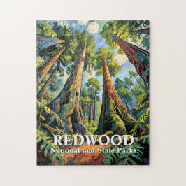 Puzzle Redwoods National Park California Van Gogh Custom