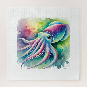 Puzzle Reef squid 290924AREF127 - Watercolor