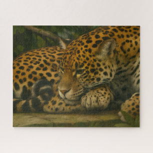 Puzzle Reflectivo Jaguar - Impresión de arte de vida salv