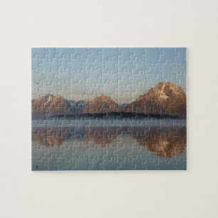 Puzzle Reflejo de la presa del lago Jackson en el parque