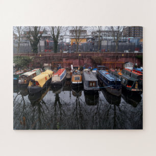 Puzzle Reflejo de Narrowboat Amarrado Little Venice Londr