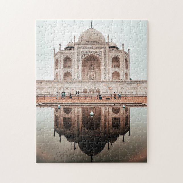 Puzzle Reflejo del Taj Mahal India Arquitectura (Vertical)