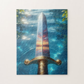 Puzzle Reflejo Místico del Arte de la Espada de Fantasía