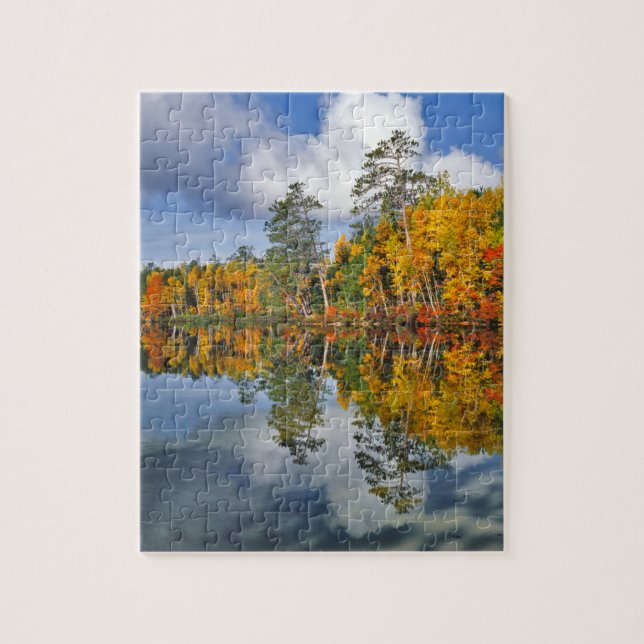 Puzzle Reflejos de estanque en otoño, Maine (Vertical)