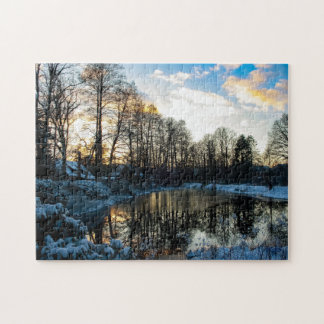 Puzzle “Reflejos de invierno en Bispingen”