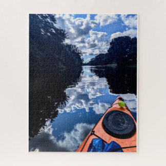 Puzzle Reflejos de kayak en el lago