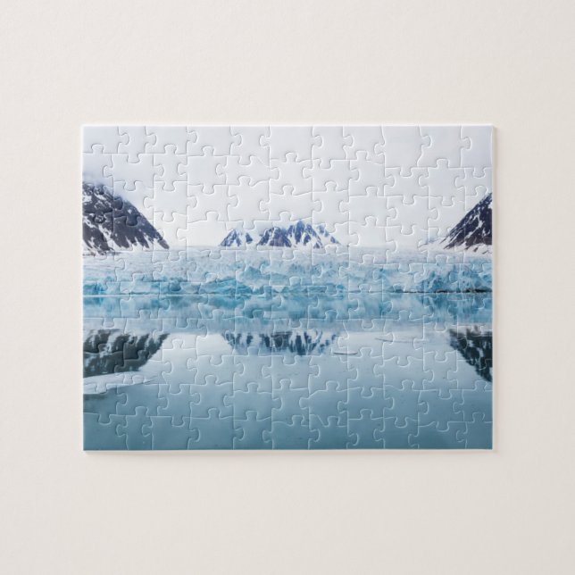 Puzzle Reflejos del glaciar, Noruega (Horizontal)