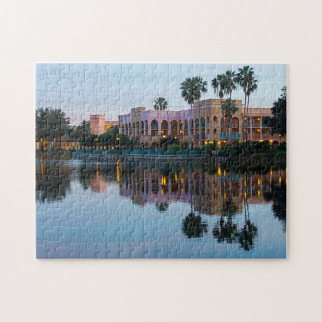 Puzzle Reflejos del Resort de Tarde (Horizontal)