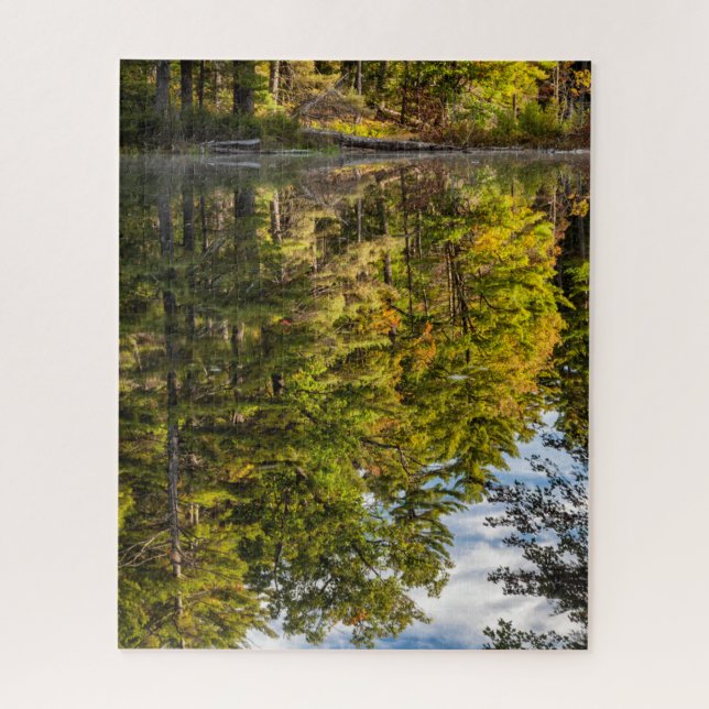 Puzzle Reflejos en el estanque Red Eagle | Montañas Blanc (Vertical)