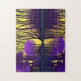 Puzzle Reflexión de oro sobre el agua de los Neon Purple 