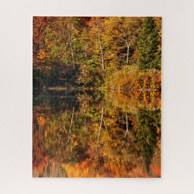 Puzzle Reflexión de otoño en Coffin Pond (Vertical)