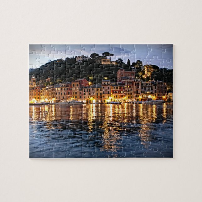 Puzzle Reflexiones nocturnas de Portofino - 8x10 - 110 pc (Horizontal)
