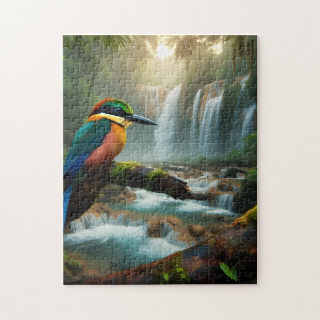 Puzzle Refugio tranquilo para aves coloridas de 252 pieza (Vertical)