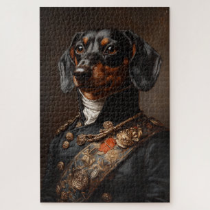 Puzzle Regal Dachshund con uniforme militar napoleónico