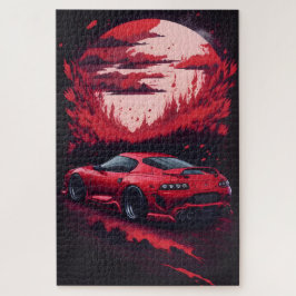 Puzzle Regalo de auto Supra japonés rojo para él