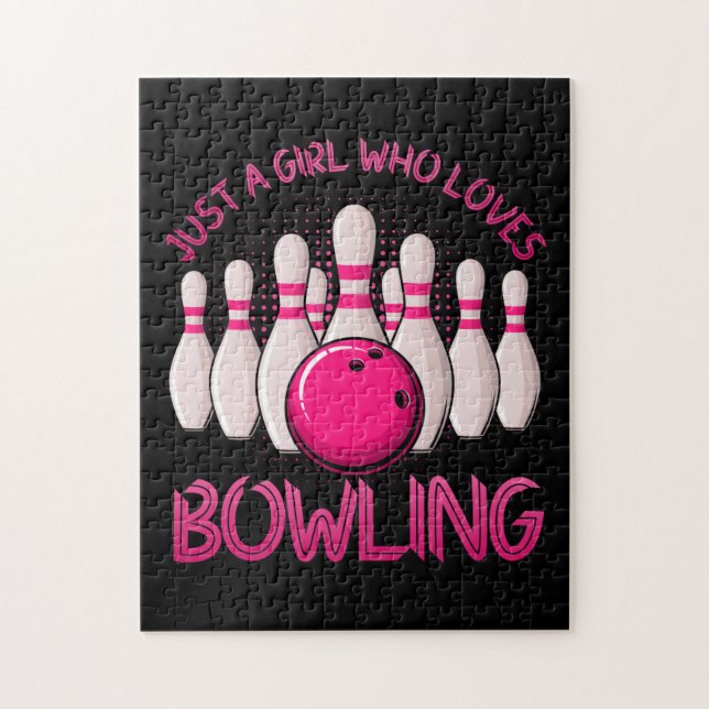 Puzzle Regalo de boliche para Chicas Mujeres Bowlers (Vertical)