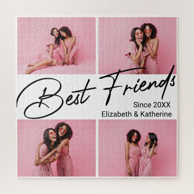 Puzzle Regalo de Collage de fotos para los mejores amigos (Vertical)