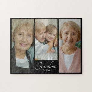 Puzzle Regalo de Colograma de 3 Fotos Personalizado Año d