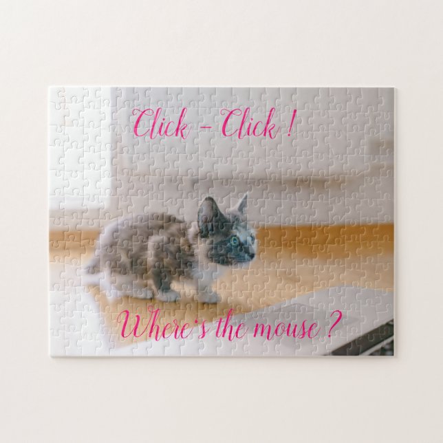 Puzzle Regalo de diseño de gato popular (Horizontal)