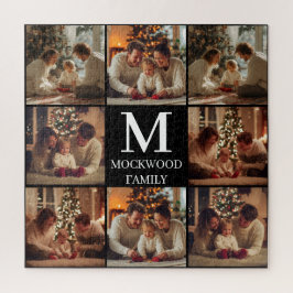 Puzzle Regalo de familia con varias fotos y guión monogra