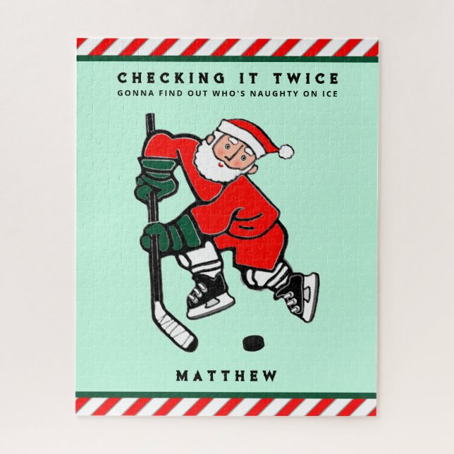 Puzzle Regalo de feriado de hockey personalizado rompecab (Vertical)