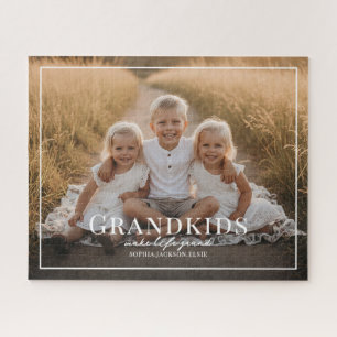Puzzle Regalo de Foto para Abuelos: Los Nietos Hacen que 