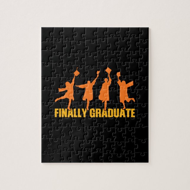 Puzzle Regalo de graduación | Finalmente Graduado (Vertical)