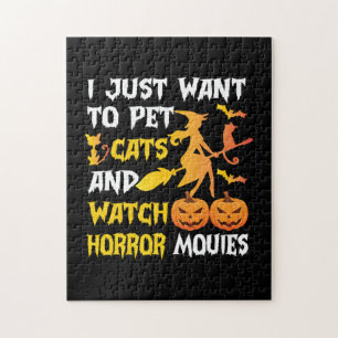 Puzzle Regalo de Halloween Solo quiero Mascotas de cump