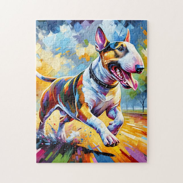 Puzzle Regalo de Impresión de Arte Acrílico de Perro Bull (Vertical)
