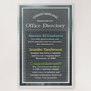 Puzzle Regalo de jubilación de personalizados 