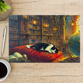 Puzzle Regalo de mamá del gato del académico Napping 1000