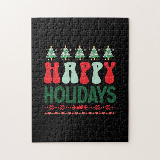 Puzzle Regalo de Navidad Felices Fiestas (Vertical)
